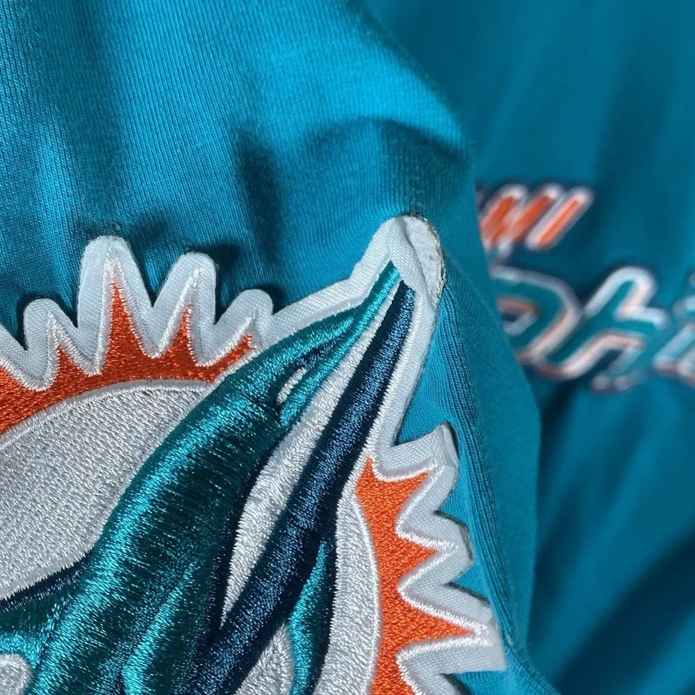 Miami‎ Dolphins Pro Standard Luxury Athletic Shirt Teal Blue Embroidered 2XL NFL